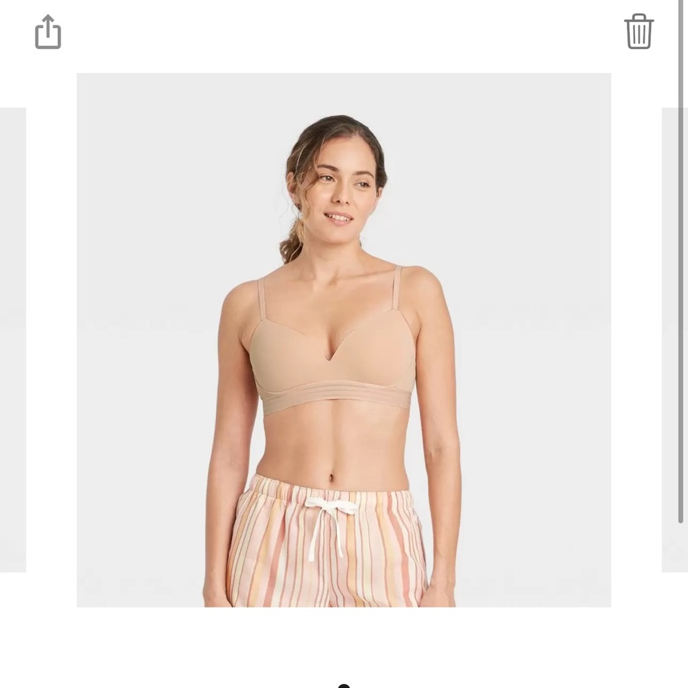 Women's Auden Wirefree Push-up Bra--Soft Beige--Size 32B